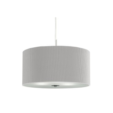 Searchlight Drum Pleat - Pendelleuchte - Ø 40 x 108 cm - silber
