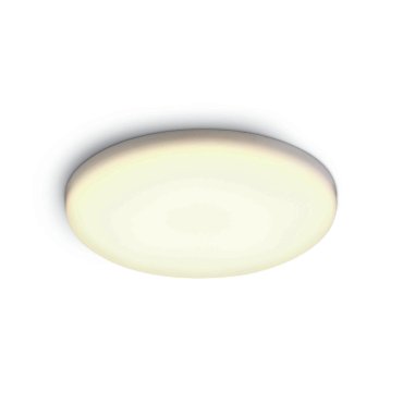 ONE Light Frameless Range - Außen-Deckenleuchte - Ø 10 x 2,2 cm - 8W LED inkl. - IP65 - weiß - warmweiße Lichtfarbe