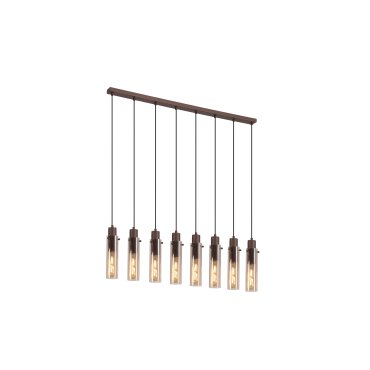 Searchlight Sweden II - Pendelleuchte - 110 x 120 cm - mokka und bernsteinfarben