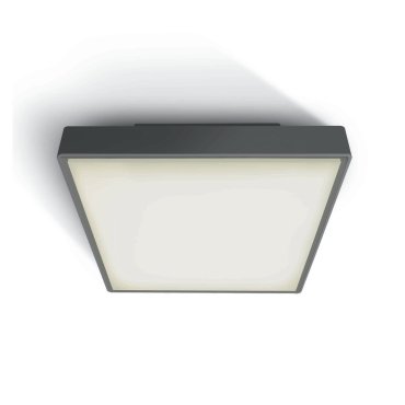 ONE Light LED Plafo Outdoor Square - Außen-Deckenleuchte - 22,1 x 22,1 x 5,7 cm - 16W LED inkl. - IP65 - anthrazit