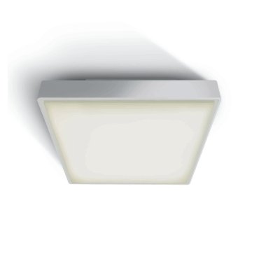 ONE Light E27 Plafo Outdoor Square - Deckenleuchte für den Außenbereich - 29,5 x 29,5 x 10,5 cm - IP65 - weiß