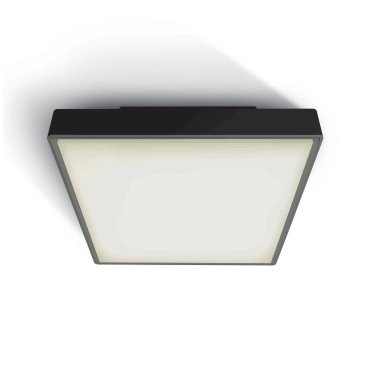 ONE Light E27 Plafo Outdoor Square - Deckenleuchte für den Außenbereich - 29,5 x 29,5 x 10,5 cm - IP65 - schwarz