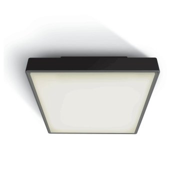 ONE Light E27 Plafo Outdoor Square - Deckenleuchte für den Außenbereich - 22,1 x 22,1 x 9,3 cm - IP65 - schwarz