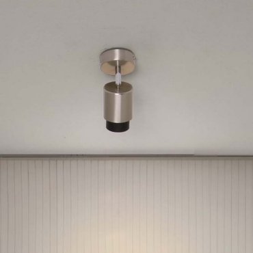 Nova Luce Ison - Aufbaustrahler 1L - Ø 8 x 17 cm - Satin Nickel