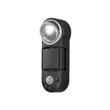 Konstsmide Prato – außenwandleuchte mit batteriebetrieb und bewegungssensor – 10 x 7 x 26 cm – 1W LED inkl. – IP44 – schwarz