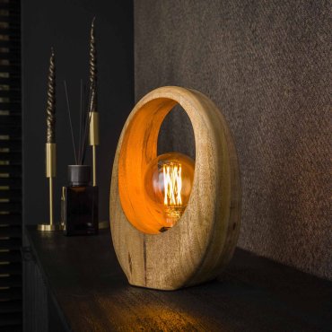 Vico Arch Wood - Tischleuchte - 20 x 13 x 30 cm - braun