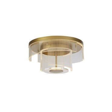 Searchlight Deco - Deckenleuchte - Ø 40 x 20 cm - 30W dimmbare LED inkl - gold und transparent