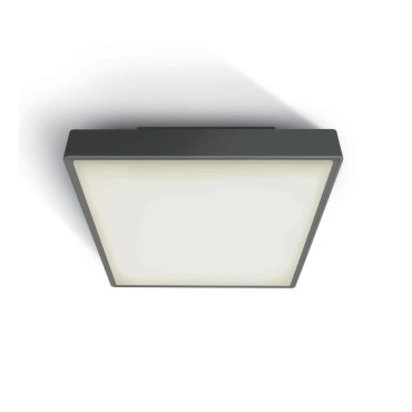ONE Light LED Plafo Outdoor Square - Außen-Deckenleuchte - 29,5 x 29,5 x 8 cm - 24W LED inkl. - IP65 - anthrazit