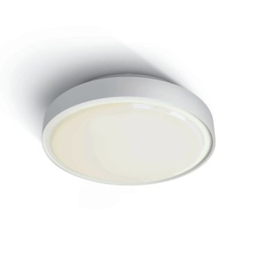 ONE Light LED Plafo Outdoor Round - Deckenleuchte für den Außenbereich - Ø 26 x 7,5 cm - 16W LED inkl. - IP65 - weiß - warmweiße Lichtfarbe