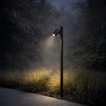 Nova Luce Darma - Gartenpfosten - Ø 11 x 85 cm - 7W LED inkl. - IP65 - Sand schwarz