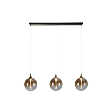 Searchlight Alchemy - Pendelleuchte - 68 x 150 cm - 13W dimmbare LED inkl - schwarz, gold und bernsteinfarben