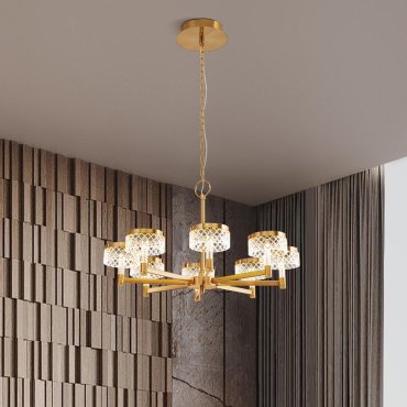 Nova Luce Bion - Hängelampe - Ø 80,7 x 150 cm - 48W LED inkl. - messing gold
