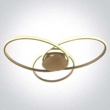 ONE Light Dekorativ - Deckenleuchte - 65 x 8,2 cm - 60W dimmbare LED inkl - champagner