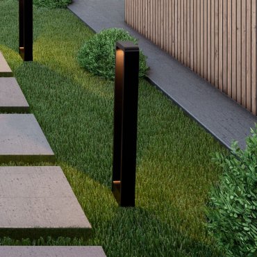 Nova Luce Minimal - Gartenleuchte - 16,3 x 65 x 5,7 cm - 7W LED inkl. - IP65 - Sand schwarz