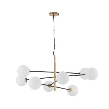 Nova Luce Vitra - Pendelleuchte - 120 x 103 x 145 cm - satiniertes Gold und Schwarz