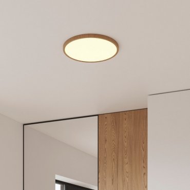 Nordlux Oja - Deckenleuchte - Ø 42,4 x 2,3 cm - 3 Stufen Moodmaker Funktion (2700K) - 22W LED inkl. - Holzfolie