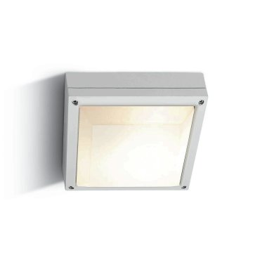 ONE Light Square E27 Outdoor - Decken-/Wandleuchte für den Außenbereich - 27 x 27 x 8 cm - IP54 - weiß