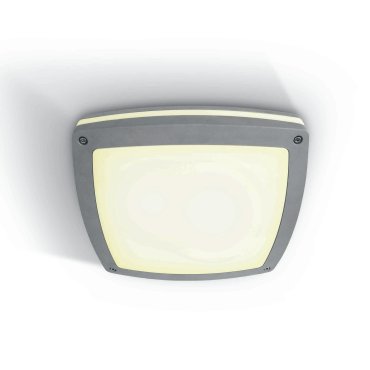 ONE Light Outdoor Plafo - Deckenleuchte für den Außenbereich - 30 x 30 x 9,5 cm - IP54 - grau