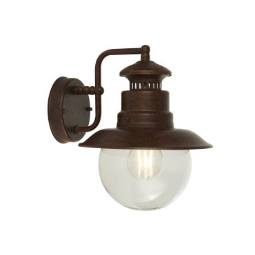 Searchlight Station - Außenwandleuchte - 21,5 x 27 cm - IP44 - rostbraun