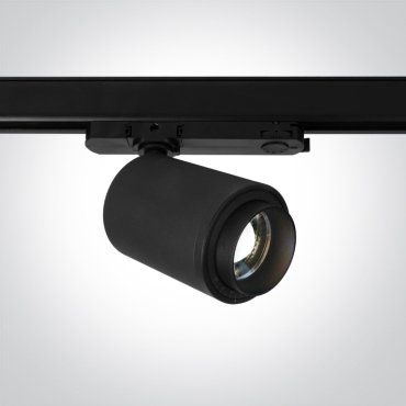 ONE Light Zoomable - Stromschienenstrahler - 3-Phasen-Schienensystem - Ø 7,5 x 12 cm - 30W LED inkl. - schwarz