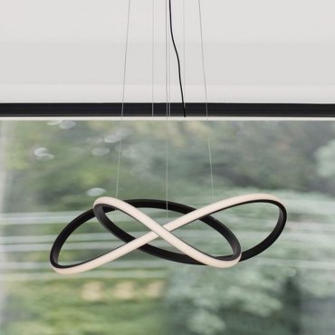 Nova Luce Amara - hängeleuchte - 56 x 120 cm - 28W LED inkl. - sand schwarz
