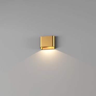Artdelight Diaz 1L - Wandleuchte - 14,5 x 12 x 3,8 cm - 6W LED inkl. - IP54 - warm gold