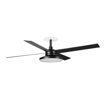 Faro Rudder Tak 4 L - Deckenventilator mit Licht und Einbaufassung - Ø 132 cm - matt schwarz - 2700K
