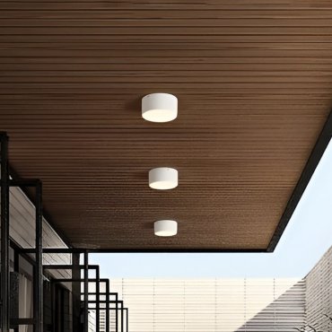 Nova Luce Judi - Deckenleuchte - Ø 12 x 6 cm - 10W LED inkl. - IP65 - weiß