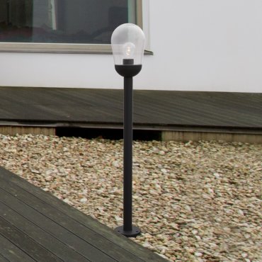 Nova Luce Omika - Gartenpfosten - Ø 15 x 97 cm - IP54 - dunkelgrau