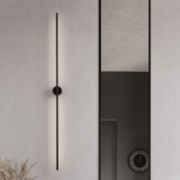 Nova Luce Aden - wandleuchte - 1,5 x 7,3 x 120 cm - 20W LED inkl. - sand schwarz