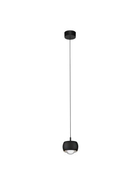 Nova Luce Conga - Hängelampe - Ø 9,6 x 140 cm - 13W LED inkl. - sand schwarz