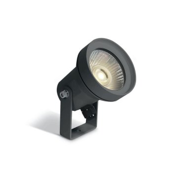 ONE Light GU10 Garden Round - Bodenstrahler auf Erdspieß - Ø 7,5 x 12,5 cm - IP65 - anthrazit