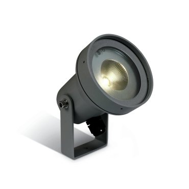 ONE Light Garden Round - Bodenstrahler auf Erdspieß - Ø 9,4 x 16 cm - 6W LED inkl. - IP65 - anthrazit