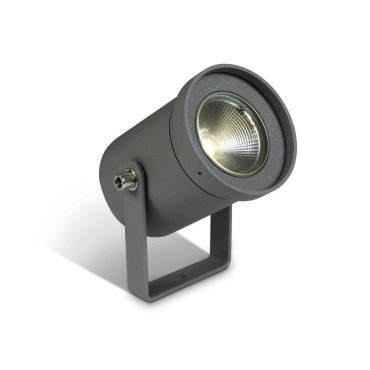 ONE Light Garden Round - Bodenstrahler auf Erdspieß - Ø 6,9 x 12 cm - 3W LED inkl. - IP65 - anthrazit