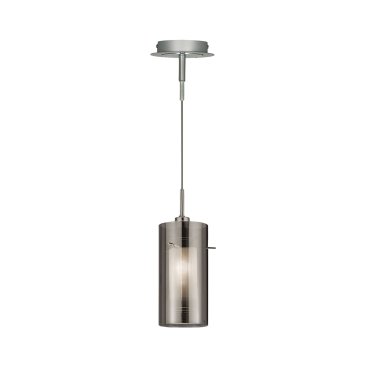 Searchlight Duo 2 - Pendelleuchte - Ø 13 x 100 cm - geräuchertes und mattiertes Glas