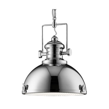 Searchlight Industrial Pendelleuchten - Hängeleuchte - Ø 39 x 150 cm - Chrom
