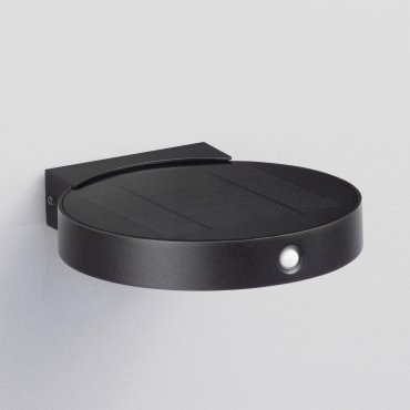 Nova Luce Aigo - solarbetriebener Außenwandleuchte mit Sensor - 16 x 3,2 x 17,7 cm - 2W LED inkl. - IP65 - dunkel anthrazit