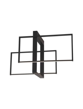Nova Luce Clea - deckenleuchte - 70 x 40 x 40 cm - 26W LED inkl. - sandschwarz