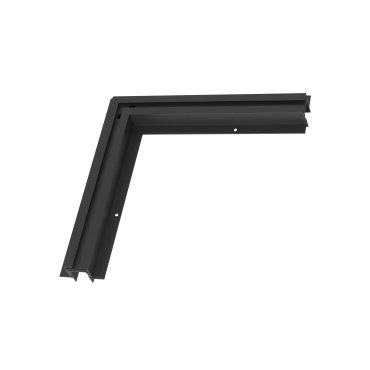 Nova Luce Q-Connector - Eckverbinder für Magnet-Einbauprofil für Gipskartondecken - 30,3 x 6,5 x 3,9 cm - sand-schwarz