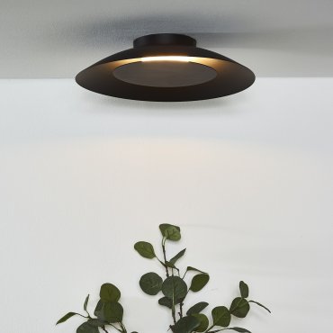 AUSSTELLUNGSSTÜCK - Lucide Foskal - Deckenleuchte - Ø 34,5 x 7,3cm - 12W LED inkl - schwarz