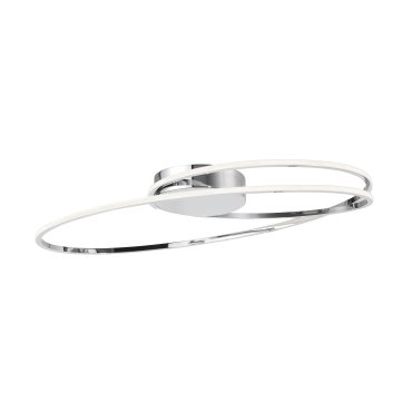 Nova Luce Viareggio - Deckenleuchte - 60 x 35 x 15 cm - 28W LED inkl. - Chrom