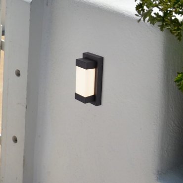 Nova Luce Leto - Außenwandleuchte - 14,5 x 29 x 10,2 cm - 18W LED inkl. - IP65 - Sand schwarz