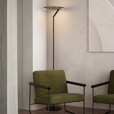 Nova Luce Tilia - Stehleuchte - Ø 33 x 168 cm - 26W dimmbar LED inkl. - Sand schwarz