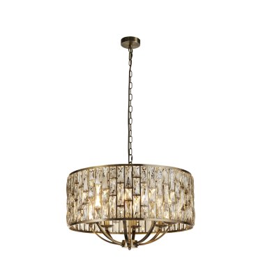 Searchlight Bijou - Hängeleuchte - Ø 64 x 150 cm - Messing antik und champagner