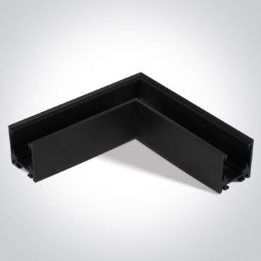 ONE Light Magnetschienensystem MINI - horizontales Aufputz-Winkelprofil - 11 x 2,7 x 3 cm - schwarz