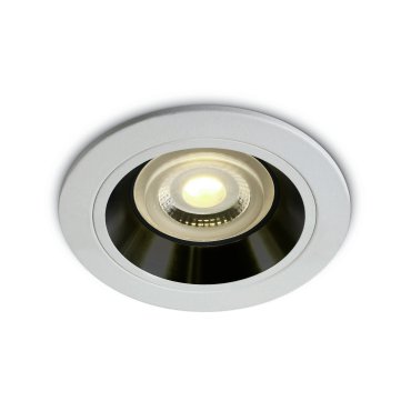 ONE Light Dark Light Dual Ring - Einbaustrahler - Ø 92 mm, Ø 78 mm Einbaugröße - weiß und schwarz