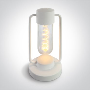 ONE Light Tragbare Tischleuchten - wiederaufladbar stufenlos dimmbar - Ø 13 x 30 cm - 1.8W LED inkl. - IP65 - weiß