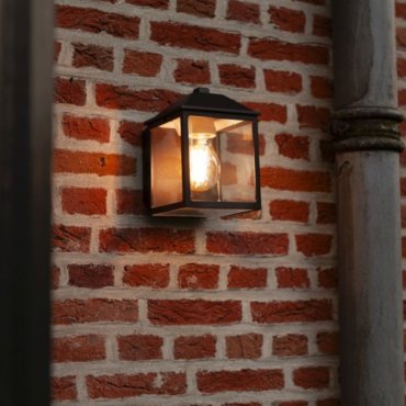 Lutec Spire - Außenwandleuchte - 14,3 x 17,5 x 12,3 cm - IP44 - schwarz