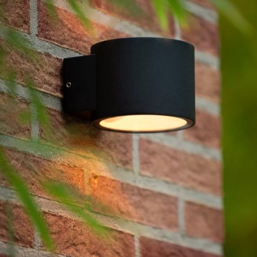 Lucide Oxford - Außenwandleuchte - 13,5 x 11,5 x 11 cm - IP54 - schwarz