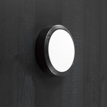 Nordlux Desi 22 - Außenwandleuchte - Ø 22,3 x 7 cm - IP44 - schwarz